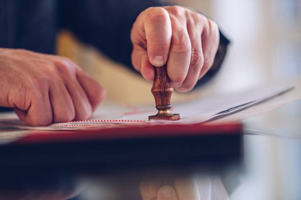Notary signing documents
